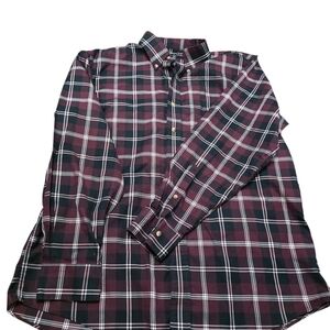 Jos. A. Bank Red and Black Casual Button Down Shirt